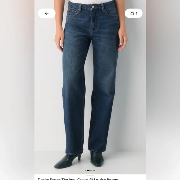 NWT Denim Forum Aritzia the Iggy Curve fit low rise Jeans - Picture 1 of 9